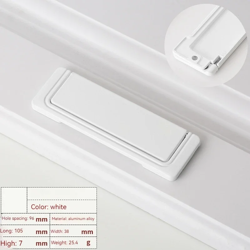 Simple Flat Concealed Buckle Drawer Cabinet Handle Invisible Gusset Furniture Hardware Aluminum Allo