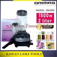 ORIGINAL ORIMAS Commercial Heavy Duty Blender 2 LITRE Wet or Dry Blends Juice Blender VB2000 1500W