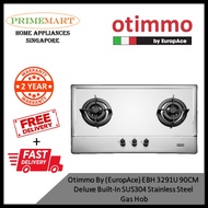 Otimmo By (EuropAce) EBH3291U 90CM Deluxe Built-In SUS304 Stainless Steel Gas Hob * 2 YEARS LOCAL WARRANTY BULKY