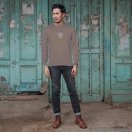 Anyway Longsleeve T-Shirt "ANYWAY AWSM" Light Brown 678