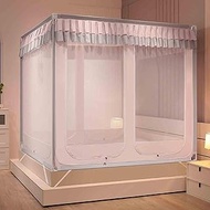 JUSHZ Travel Mosquito Net Double Bed Canopy for Double Bed Single Bedroom Curtains Frame Draperies B