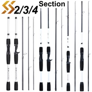 Sougayilang 2/3/4 Section Spinning/ Casting Fishing Rod 1.65M/5.4FT 1.75M/6FT 1.98M/6.5FT EVA Handle Fiberglass Fishing Rod for Freshwater and Saltwater Fishing