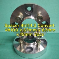 Spacer 4h114.3 Convert 4h100 x 67mm x 67mm x 15mm 2pcs