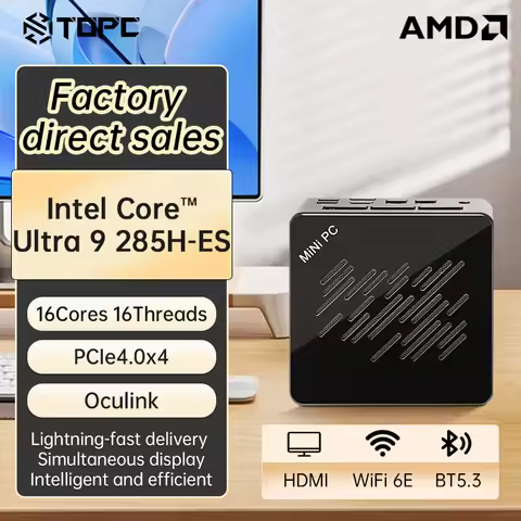 TOPC AI Mini PC ES Version Intel Ultra5 235H ES/Ultra7 255H ES/Ultra9 285H ES DDR5 5600MT/ WiFi 6E B
