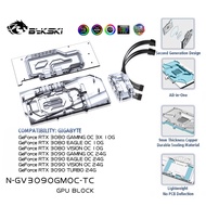 Bykski N-GV3090GMOC-TC, Front and Rear Active Cooling GPU Water Block for GIGABYTE RTX 3080/3090 GAMING OC - Backplate Integrated Water Channel