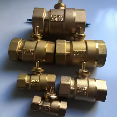 2 way brass motorized ball valve's body from DN15(G1/2") to DN50(G2") for electric actuator valve