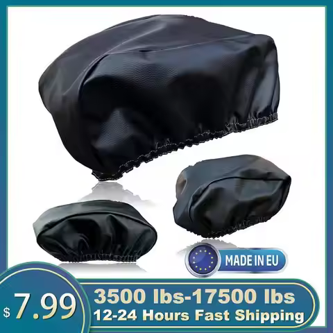 3500-17500lbs Winch Cover Black Storage Waterproof Guard for Winch Covers 63*18*27 cm 190T polyester
