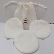 Chanel - chanel香奈兒專櫃贈品便攜洗臉巾潔面巾3個+收納袋1個純棉可反複使用