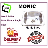 Monic I-490 - Inset Mount Single Bowl / FREE EXPRESS DELIVERY