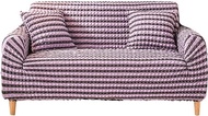 1-Pcs Fit Stretch Seersucker Sofa Covers Sofa Slipcover Stretch Elastic Fabric Furniture Cover/Protector Universal Fitted (3 Seater, Double Purple)