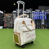 Korean Quincy Golf Bag Tie Rod Two-wheel Club Bag Mens and Womens Portable Clothing Bag Suitcase