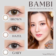 คอนแทคเลนส์ Bambi : Gray - Brown - Hazel / ยี่ห้อ Kitty kawaii ( ค่าสายตาปกติ - 700 )