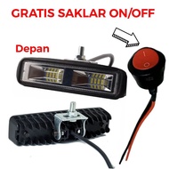 100 % ORI Lampu Tembak Sorot Kabut LED Super Terang MultiFungsi Motor dan Mobil Anti Air