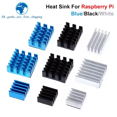 TZT For Raspberry Pi 4 Heat Sink Raspberry Pi 4B Aluminum Heatsink Radiator Cooling Kit Cooler for R