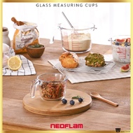 NEOFLAM Measuring Glass Cup Borosilicate 250ml 500ml 1000ml 3types