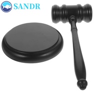 SANDR Judge Hammer, Wood Gavel Durable Base Costume Sound Block, High Quality Loud Handcrafted Attor