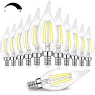 TOBUSA Dimmable E12 Candelabra LED Bulbs 60 Watt Incandescent Equivalent, 5000K Daylight White, Clea