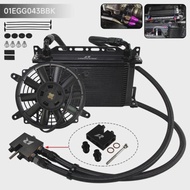 22/25/30 Row AN10 Oil Cooler Black w/7" Electric Fan Kit For 2006-2011 BMW 3 Series N54 Engine 135 3