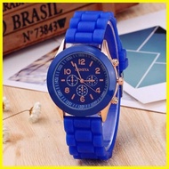 ✎ ◐ ✸ Geneva watch fashion jelly rubber ladies wrist