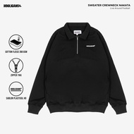 Hooligans Sweater Crewneck Bold Nakata Black Sweater Men Crewneck