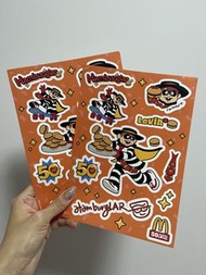 全新 麥當勞 貼紙 漢堡 神偷McDonald's Hamburglar Stickers