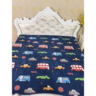 GA CHỐNG THẤM COTTON HOẠT HÌNH NGỘ NGHĨNH MẪU XE HƠI Ô TÔ 1M6 X 2M 1M8x2m 2mx2m2 1m2x1m9