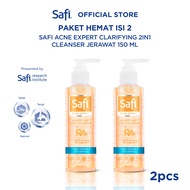 [Paket isi 2] Safi Acne Expert Clarifying 2In1 Cleanser Jerawat 150ml Facial Wash - Face Wash - Sabu