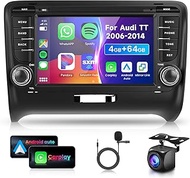 4G 64G VECHTEL 7 Inch Bluetooth Car Radio for Audi TT 2006-2014 Carplay Android Car, DSP EQ, WiFi GP
