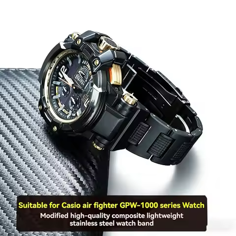 Premium Extended Lightweight plastic-steel strap for Casio G-SHOCK GPW-1000 5410, Modified Big Wrist