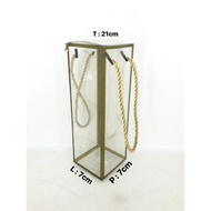 1 PCS BOX MIKA 7X7X21 STRAP GOLD LIS GOLD YJP