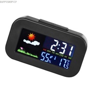 HSV Color Screen Electronic Weather Clock Temperature Moisture Display for Bedroom
