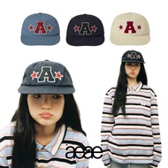 [AEAE] Washed Capital Logo Cap 3 Colors Free Size Ecru Aqua Blue Navy Unisex Embroidery AEAE Korean 