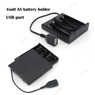 6V 4 solt X AA 4x1.5V USB Battery Box For 5V LED Strip Lights female cable Mini Power Supply Battery