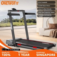 OneTwoFit 3.0HP Foldable Treadmill Upgraded 12-speed Adjustable Slope Silent Foldable Treadmill