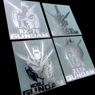 Mobile Warrior Gundam Metal Sticker Laptop Case Decorative Sticker Metal Silver Plated Sticker
