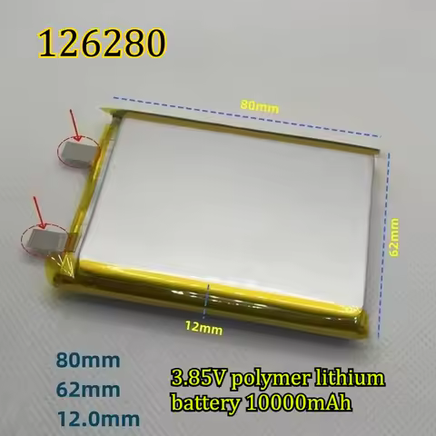 126280 3.85V 10000mAh Polymer Lithium Protection Board Long Endurance Multiple Styles Stable with Wi