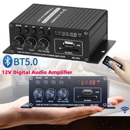 AK-370 Penguat Kuasa Audio 20W+20W Auto Muzik Subwufer Pembesar Suara DC 12V Digital Audio Amplifier
