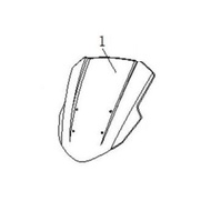 100% ORIGINAL WMOTO ES250 ES250I WINDSHIELD P0134410340000 ORIGINAL ES250 WINDSHIELD