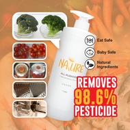 Award Winning HoMUPlus Nature All-Purpose(1L) Natural Organic Fruit Vegetable and Meat Wash [98.6% P