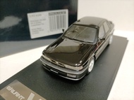 MARK43 1 43 Mitsubishi Go Blue Four-Door Car Model Galant VR-4 E39A Black Customized Version