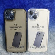 Silicone/Case Transparent SpaceOriginal iphone 13 (6.1) Silicone 2.1MM + Camera Protection Cleae bla