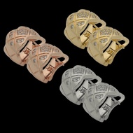 Asian Gold Diamond Plaid Wide Face Full Diamond Earrings Earrings Ladies Diamond Plaid Earrings Set