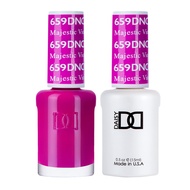 DAISY DND duo - gel polish and nail polish, shades of purple
