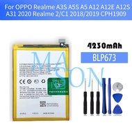 New High quality For OPPO Battery A3S A5S A7 A12 replacement(BLP673) mobile battery