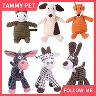 Plush Dog Toy Animals Shape Bite Resistant Squeaky Toys for Small Dog Puppy Pet Training Accessories