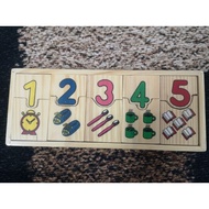 Wooden toys 123 puzzle