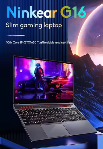 Ninkear G16 Gaming Laptop 16-Inch Intel Core I9-10885H Nvidia GTX1650Ti Notebook 144Hz 32GB+1TB SSD