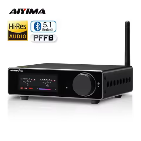 AIYIMA A80 TPA3255 PFFB Bluetooth DAC Stereo Power Amplifier 300Wx2 Class D 2.0 HiRes Digital Amp wi
