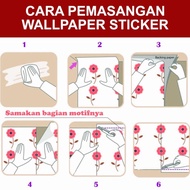 (Termurah) Wallpaper Stiker Dinding Bahan Pvc Anti Air / Wallpaper