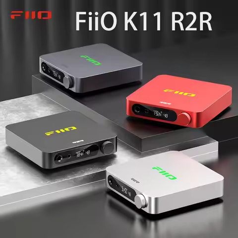 FiiO K11 R2R Desktop DAC Headphone Amplifier HI-RES HIFI Audio Decoder 4.4mm Balanced 6.35mm RCA Coa